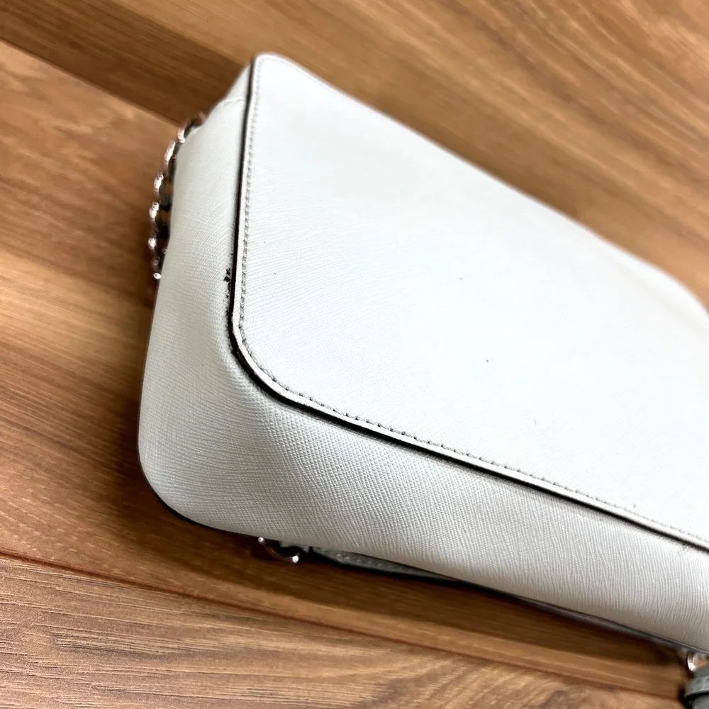 Michael‎ Kors Patchwork Crossbody Zip Chain Robin Egg Blue Saffiano